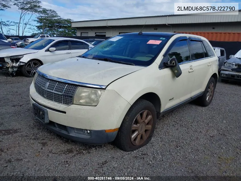 2007 Lincoln Mkx VIN: 2LMDU68C57BJ22790 Lot: 40281746