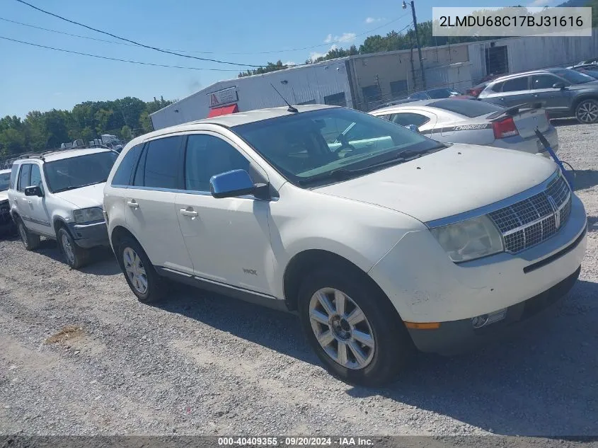 2007 Lincoln Mkx VIN: 2LMDU68C17BJ31616 Lot: 40409355