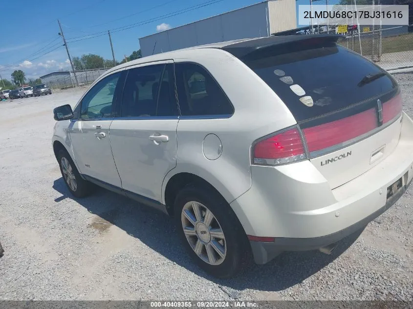 2LMDU68C17BJ31616 2007 Lincoln Mkx