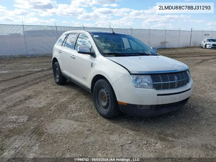 2008 Lincoln Mkx VIN: 2LMDU88C78BJ31293 Lot: 11998702