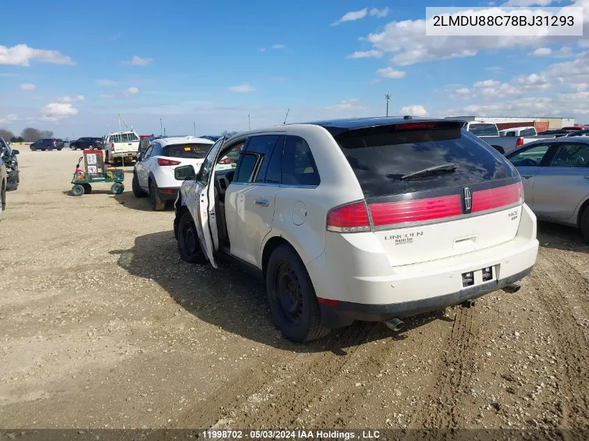 2LMDU88C78BJ31293 2008 Lincoln Mkx