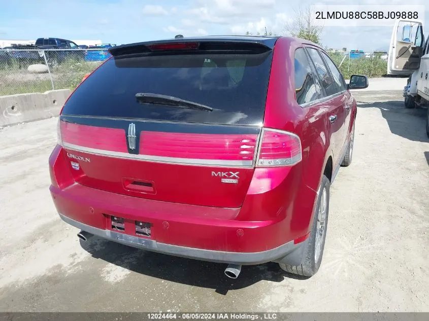 2008 Lincoln Mkx VIN: 2LMDU88C58BJ09888 Lot: 12024464