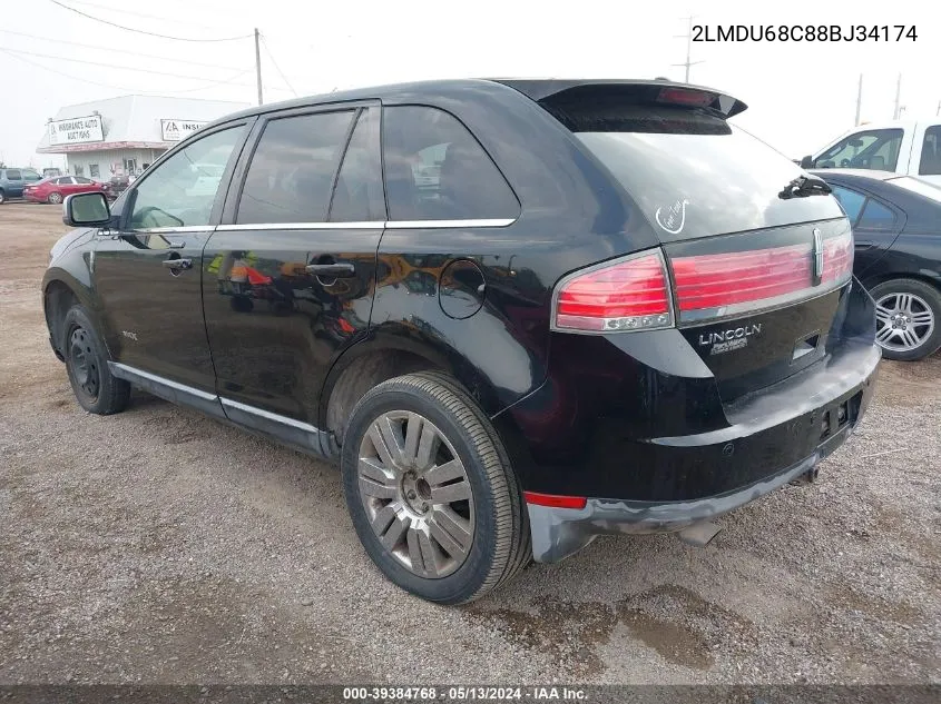 2008 Lincoln Mkx VIN: 2LMDU68C88BJ34174 Lot: 39384768