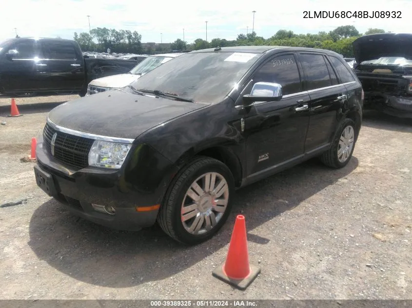 2008 Lincoln Mkx VIN: 2LMDU68C48BJ08932 Lot: 39389325