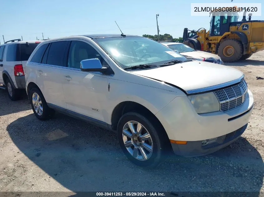 2008 Lincoln Mkx VIN: 2LMDU68C08BJ11620 Lot: 39411253