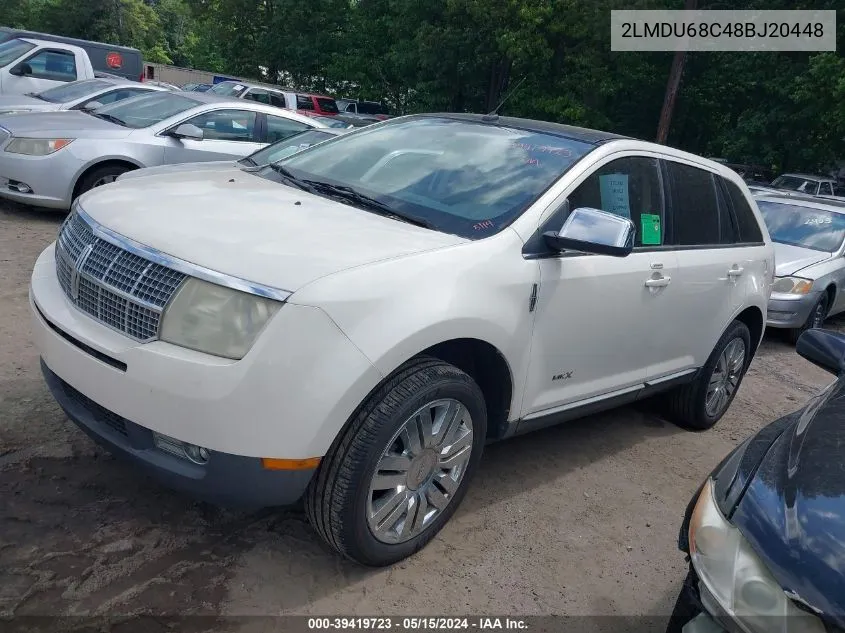 2008 Lincoln Mkx VIN: 2LMDU68C48BJ20448 Lot: 39419723