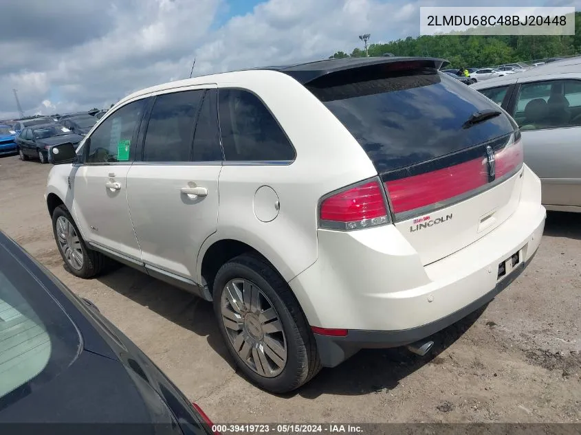 2008 Lincoln Mkx VIN: 2LMDU68C48BJ20448 Lot: 39419723