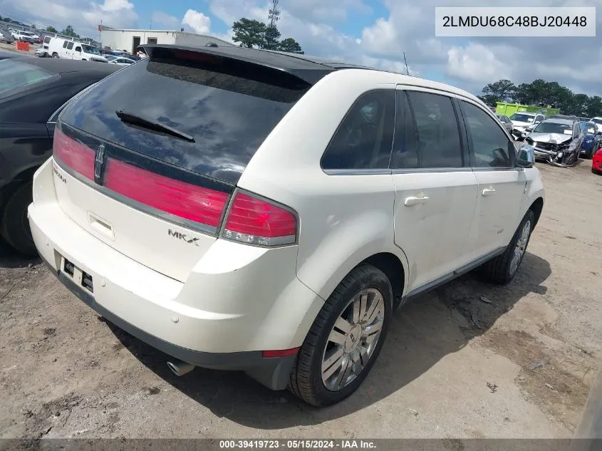 2008 Lincoln Mkx VIN: 2LMDU68C48BJ20448 Lot: 39419723