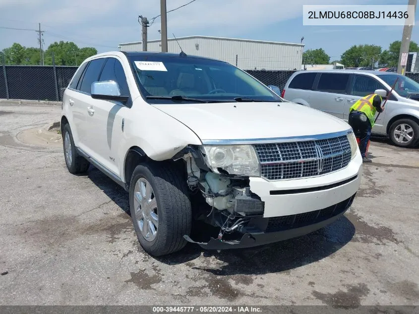 2008 Lincoln Mkx VIN: 2LMDU68C08BJ14436 Lot: 39445777