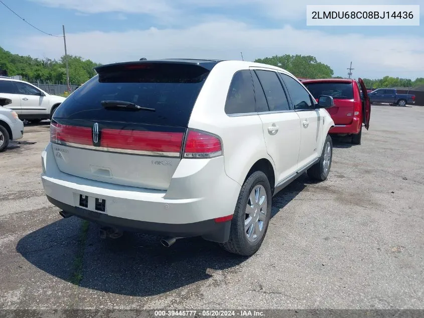 2008 Lincoln Mkx VIN: 2LMDU68C08BJ14436 Lot: 39445777