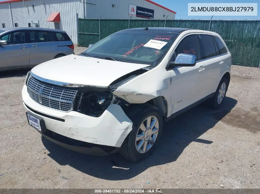 2008 Lincoln Mkx VIN: 2LMDU88CX8BJ27979 Lot: 39451752