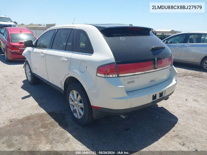 2008 Lincoln Mkx VIN: 2LMDU88CX8BJ27979 Lot: 39451752