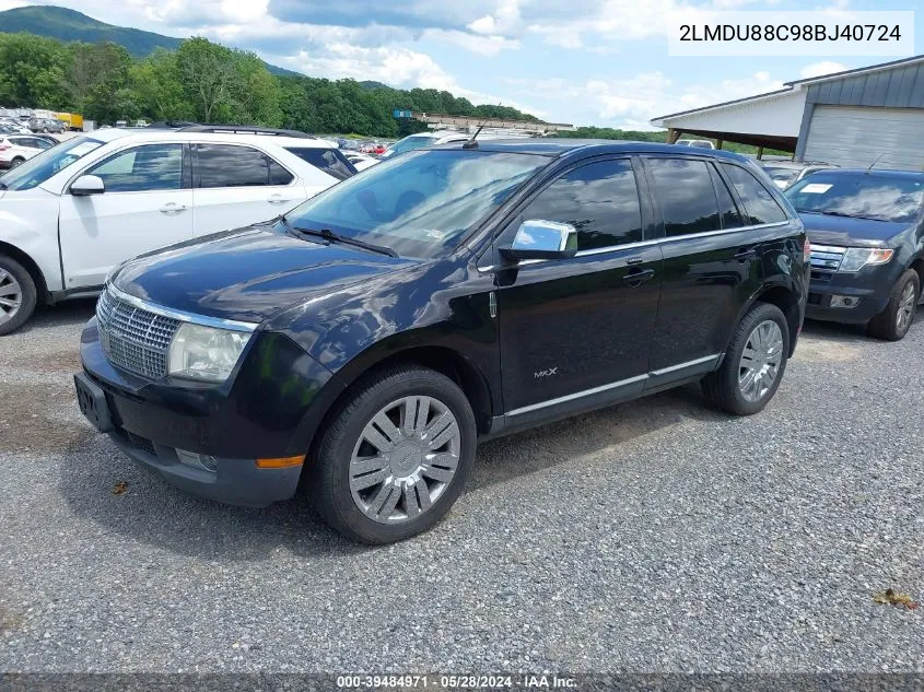 2LMDU88C98BJ40724 2008 Lincoln Mkx