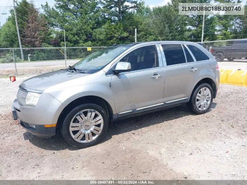 2008 Lincoln Mkx VIN: 2LMDU88C18BJ30740 Lot: 39487491