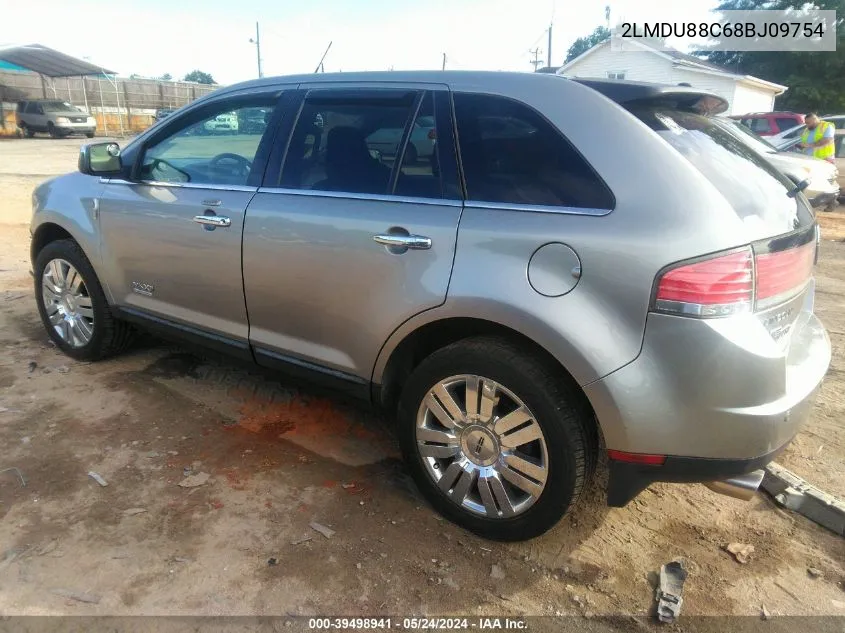 2008 Lincoln Mkx VIN: 2LMDU88C68BJ09754 Lot: 39498941