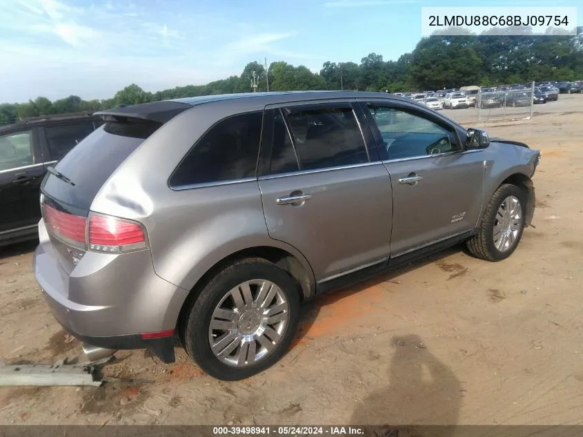 2008 Lincoln Mkx VIN: 2LMDU88C68BJ09754 Lot: 39498941