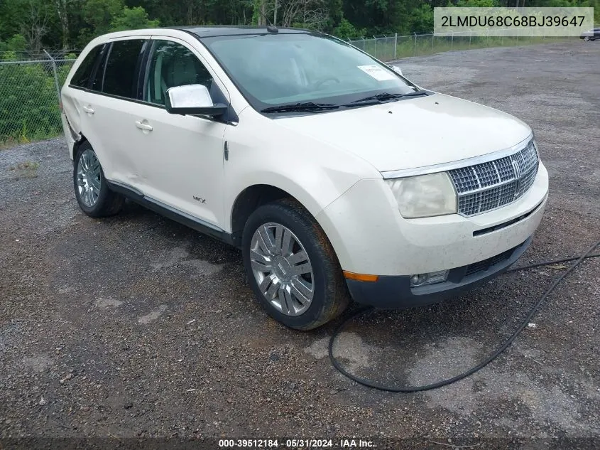 2008 Lincoln Mkx VIN: 2LMDU68C68BJ39647 Lot: 39512184