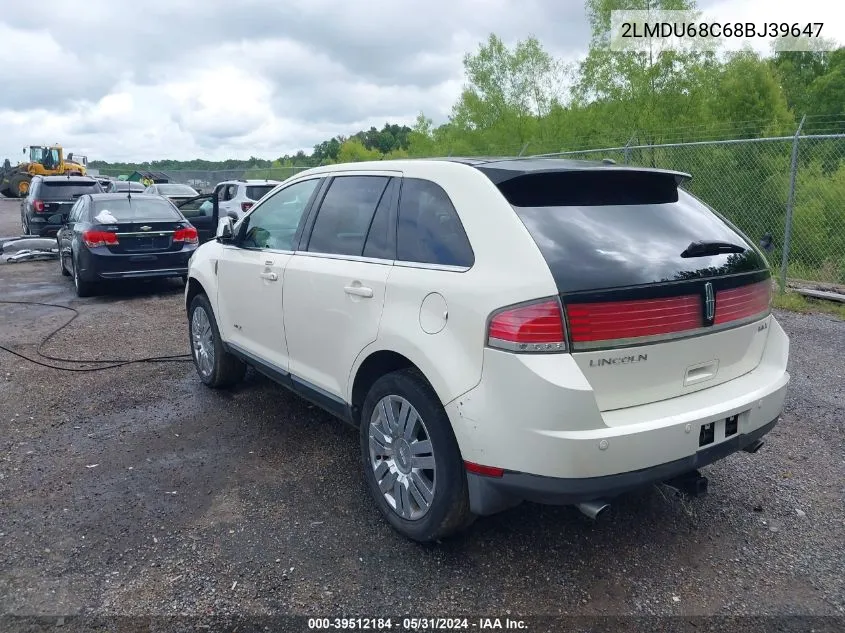 2LMDU68C68BJ39647 2008 Lincoln Mkx