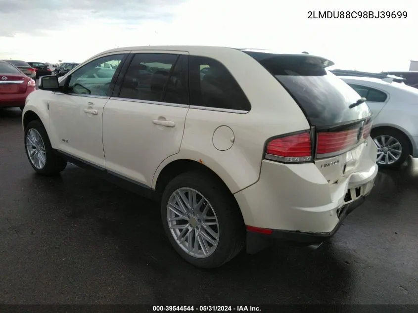 2008 Lincoln Mkx VIN: 2LMDU88C98BJ39699 Lot: 39544544