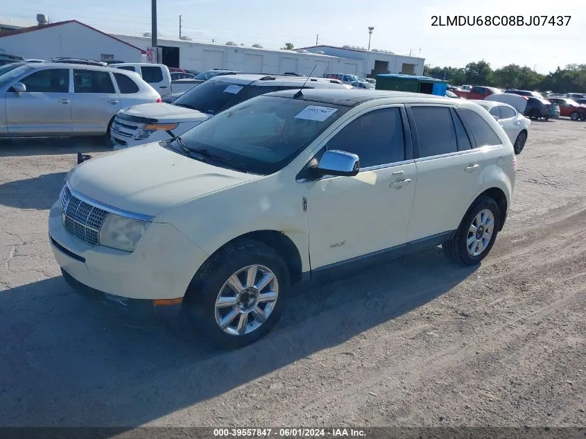 2008 Lincoln Mkx VIN: 2LMDU68C08BJ07437 Lot: 39557847