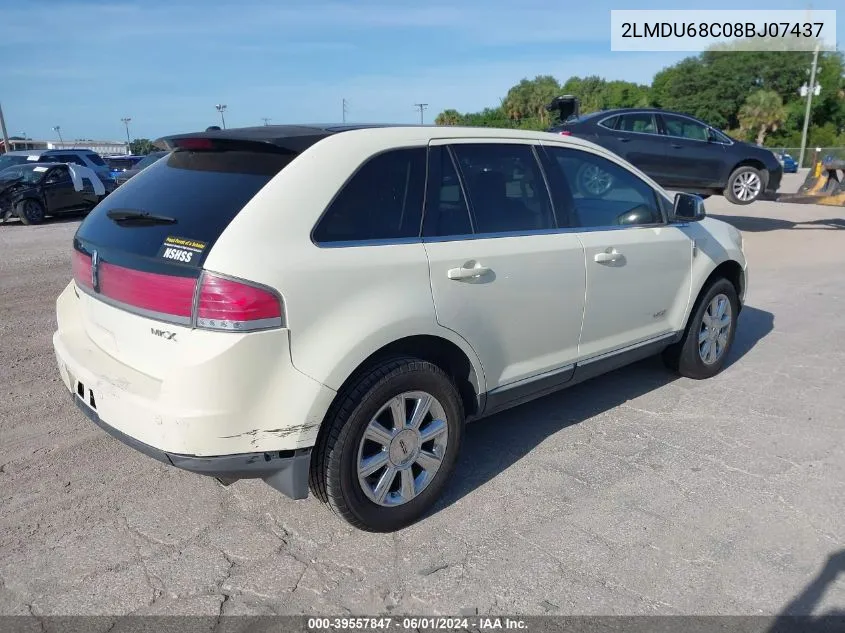 2008 Lincoln Mkx VIN: 2LMDU68C08BJ07437 Lot: 39557847