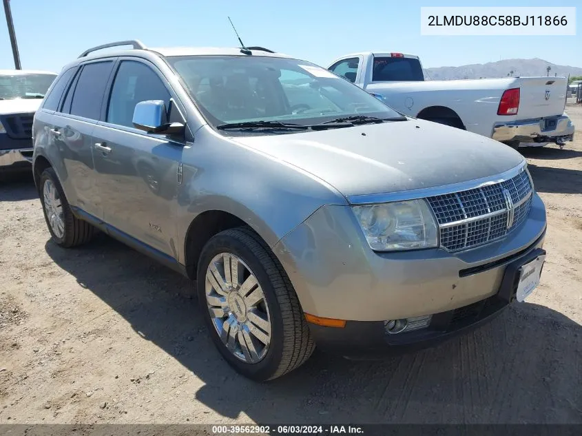 2008 Lincoln Mkx VIN: 2LMDU88C58BJ11866 Lot: 39562902