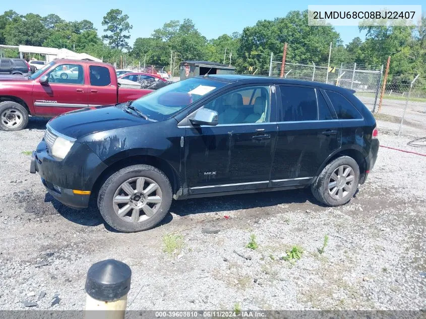 2008 Lincoln Mkx VIN: 2LMDU68C08BJ22407 Lot: 39608810