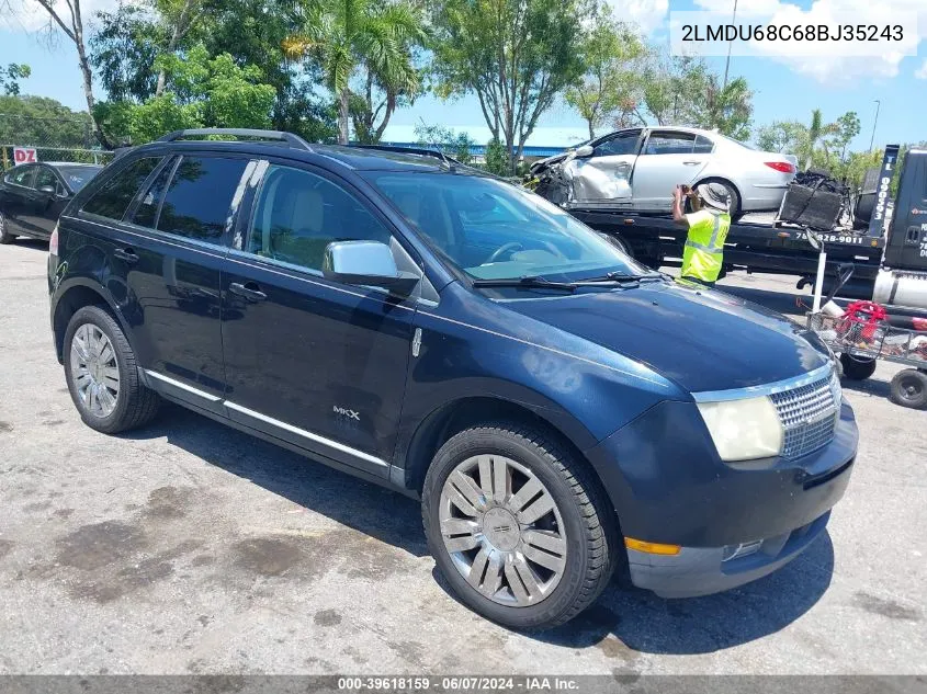 2008 Lincoln Mkx VIN: 2LMDU68C68BJ35243 Lot: 39618159