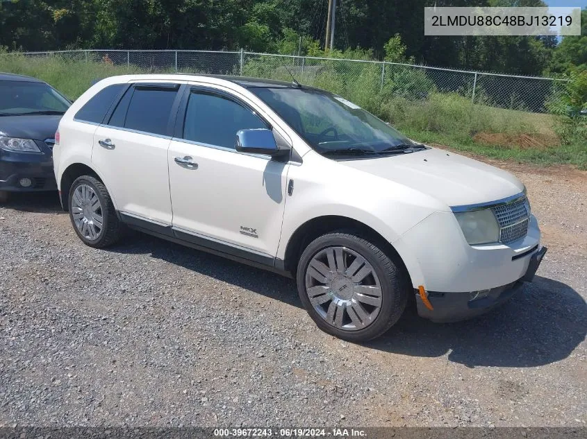 2008 Lincoln Mkx VIN: 2LMDU88C48BJ13219 Lot: 39672243