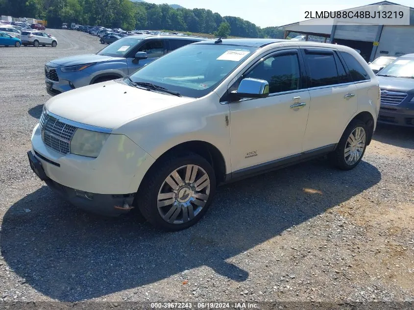 2008 Lincoln Mkx VIN: 2LMDU88C48BJ13219 Lot: 39672243