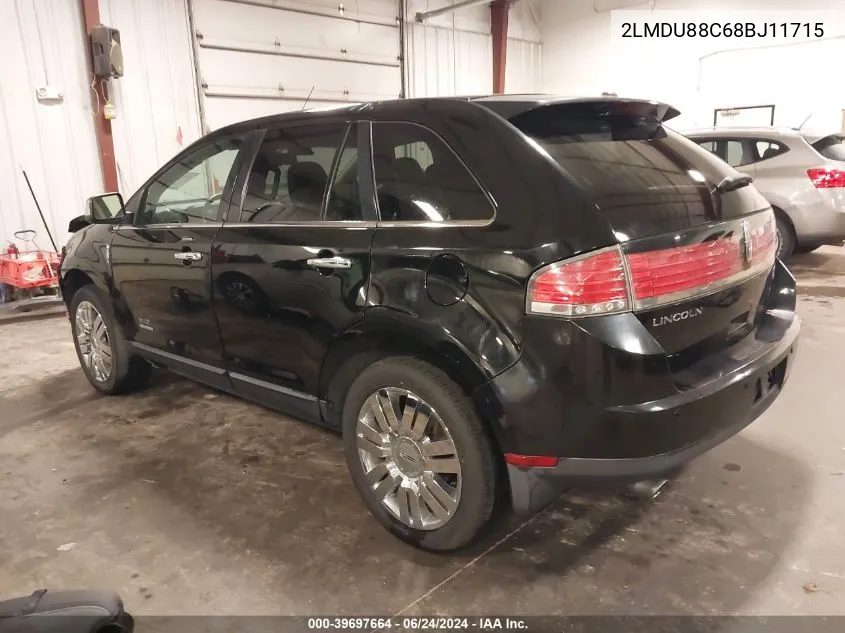 2008 Lincoln Mkx VIN: 2LMDU88C68BJ11715 Lot: 39697664