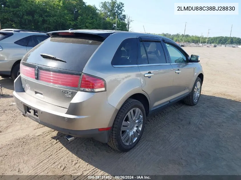 2LMDU88C38BJ28830 2008 Lincoln Mkx