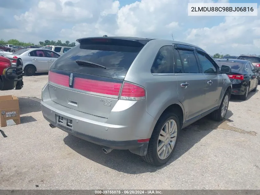 2008 Lincoln Mkx VIN: 2LMDU88C98BJ06816 Lot: 39755075