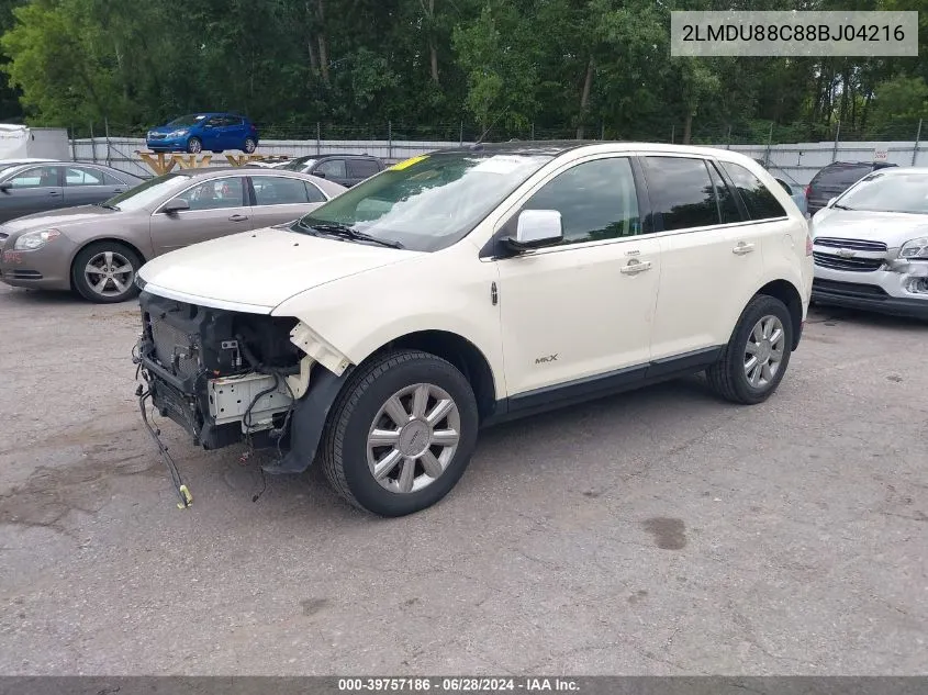 2LMDU88C88BJ04216 2008 Lincoln Mkx