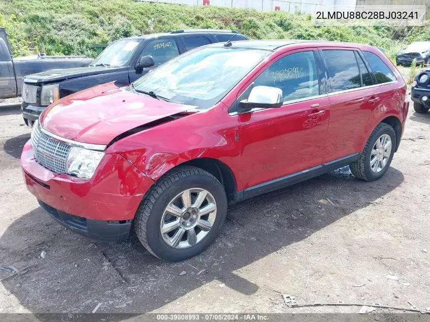 2LMDU88C28BJ03241 2008 Lincoln Mkx