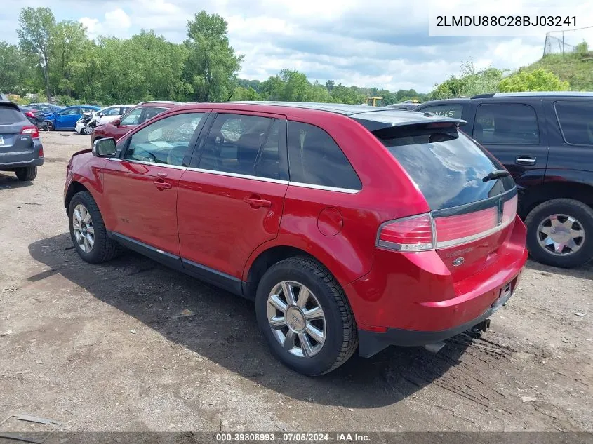 2LMDU88C28BJ03241 2008 Lincoln Mkx