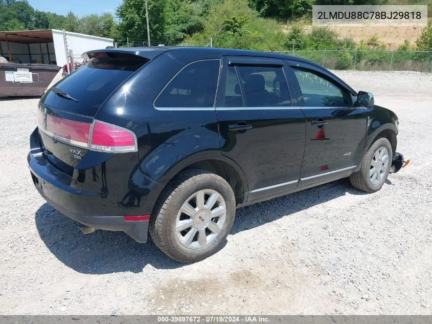 2008 Lincoln Mkx VIN: 2LMDU88C78BJ29818 Lot: 39897672