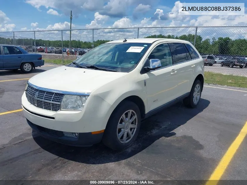 2008 Lincoln Mkx VIN: 2LMDU88C08BJ37386 Lot: 39909896