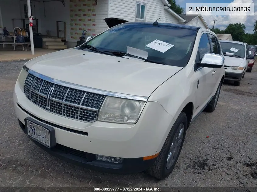 2LMDU88C98BJ30839 2008 Lincoln Mkx