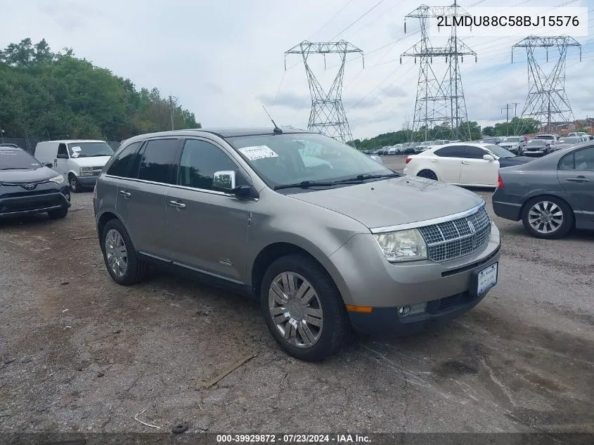 2008 Lincoln Mkx VIN: 2LMDU88C58BJ15576 Lot: 39929872