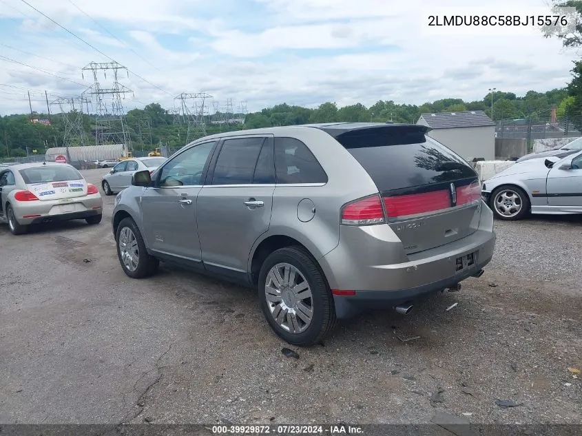 2008 Lincoln Mkx VIN: 2LMDU88C58BJ15576 Lot: 39929872