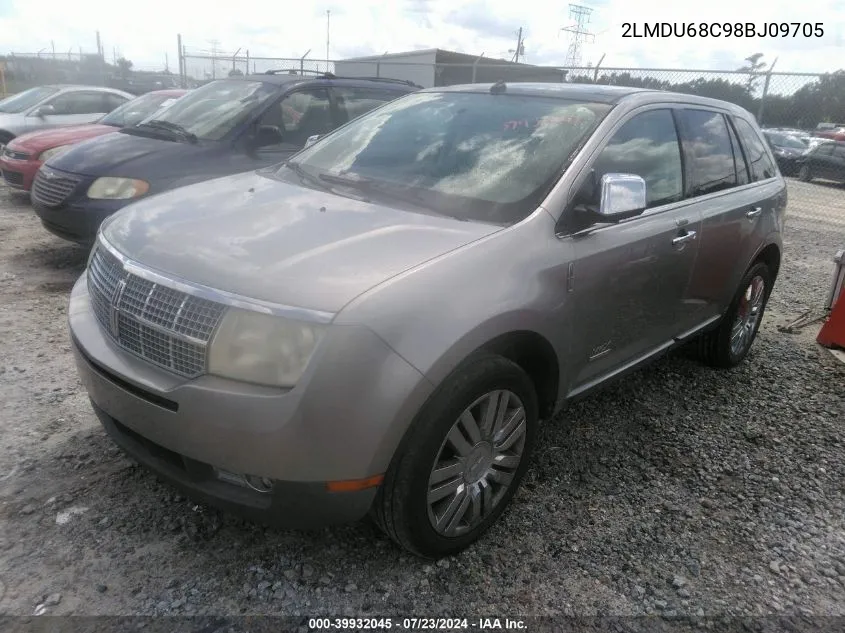 2008 Lincoln Mkx VIN: 2LMDU68C98BJ09705 Lot: 39932045