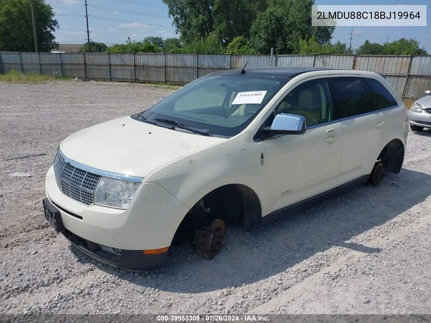 2008 Lincoln Mkx VIN: 2LMDU88C18BJ19964 Lot: 39953309