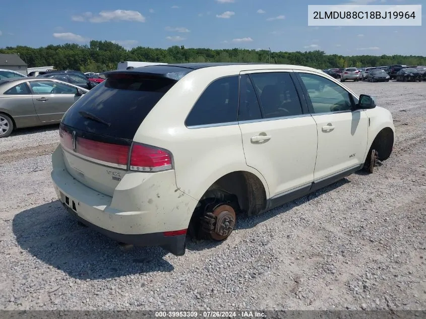 2008 Lincoln Mkx VIN: 2LMDU88C18BJ19964 Lot: 39953309