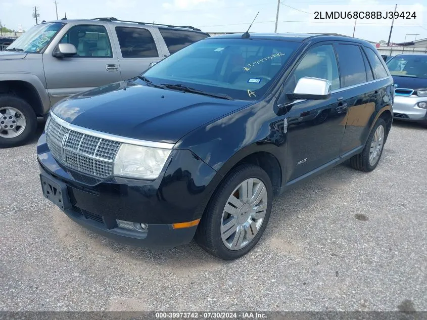 2008 Lincoln Mkx VIN: 2LMDU68C88BJ39424 Lot: 39973742