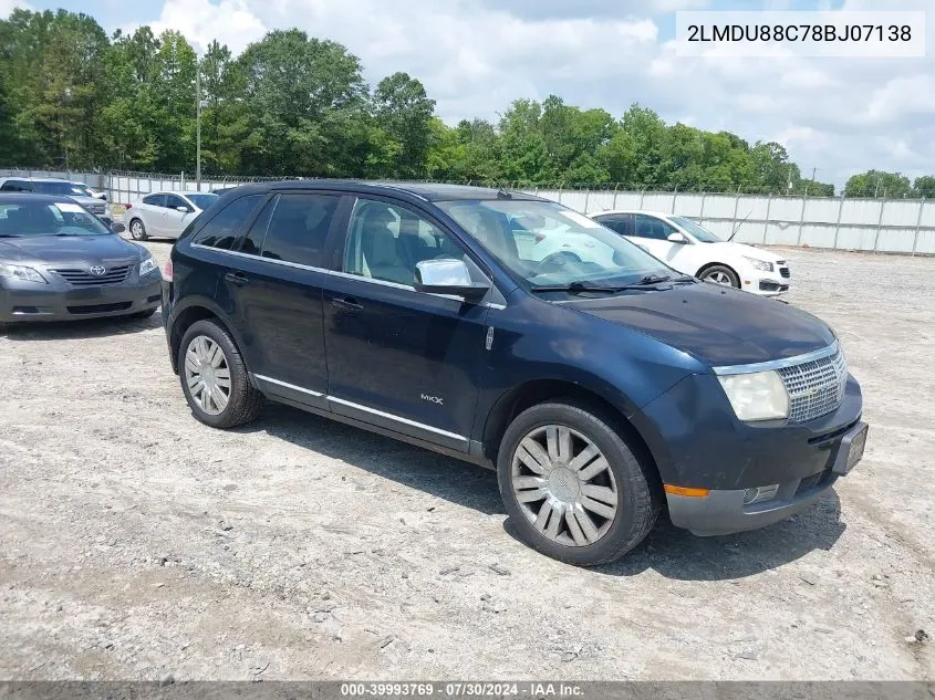 2LMDU88C78BJ07138 2008 Lincoln Mkx