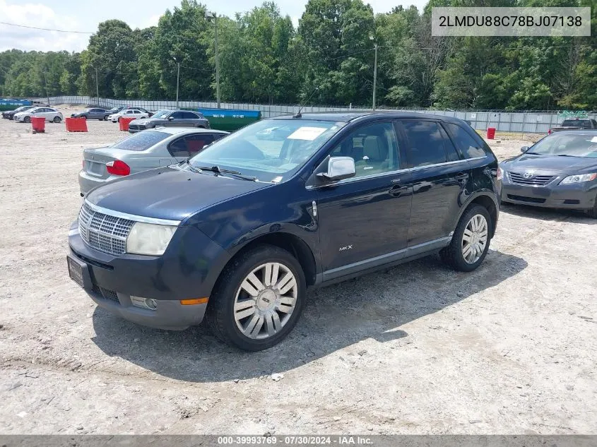 2LMDU88C78BJ07138 2008 Lincoln Mkx