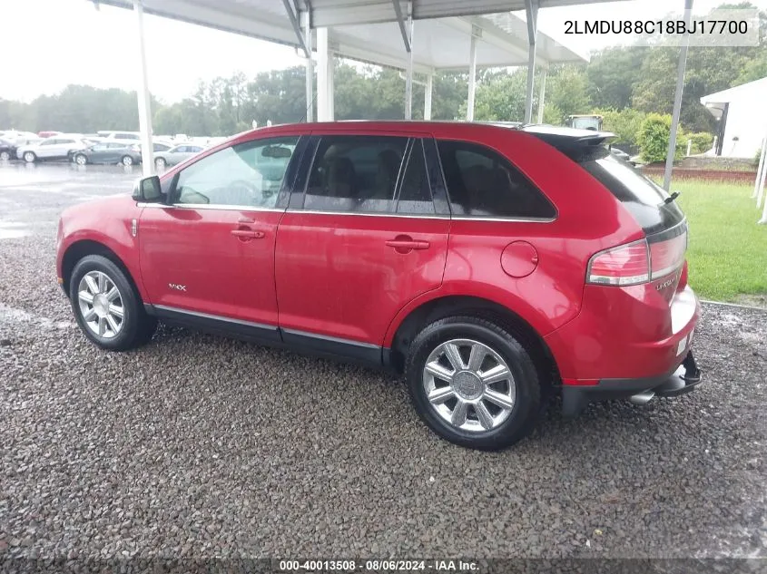 2LMDU88C18BJ17700 2008 Lincoln Mkx