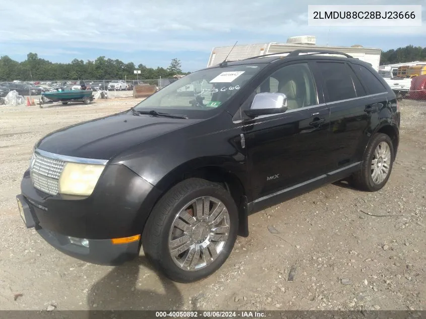 2008 Lincoln Mkx VIN: 2LMDU88C28BJ23666 Lot: 40050892