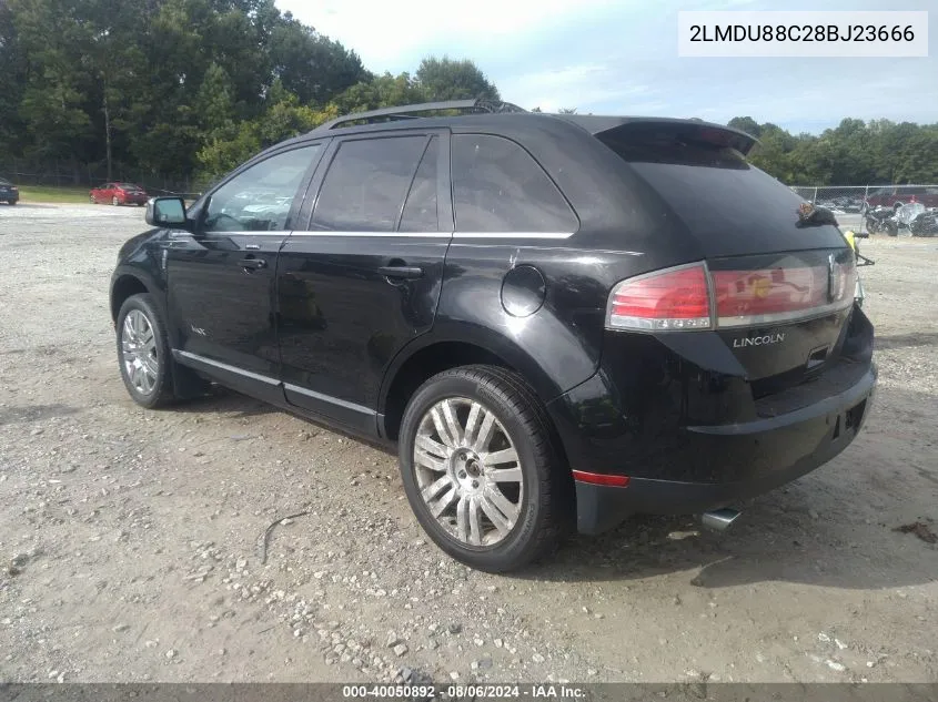 2008 Lincoln Mkx VIN: 2LMDU88C28BJ23666 Lot: 40050892